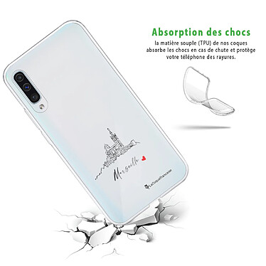 Avis LaCoqueFrançaise Coque Samsung Galaxy A70 360 intégrale transparente Motif Marseille Notre Dame Tendance