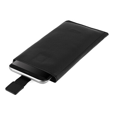 Avis Avizar Etui Slim Smartphones Taille XXL - Etui Portefeuille Cuir Noir modèle Qialino