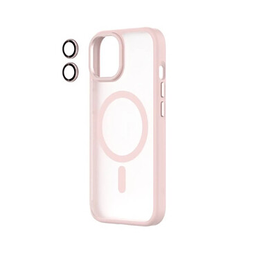 QDOS Coque et Lentille de Protection pour iPhone 15 MagSafe Rose