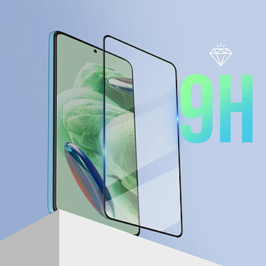 Avis Avizar Verre Trempé pour Xiaomi Redmi Note 12 4G et 5G Dureté 9H Bords Biseautés 5D Adhésion Totale  Noir