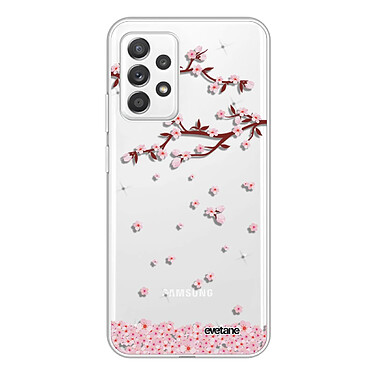 Evetane Coque Samsung Galaxy A72 360 intégrale transparente Motif Chute De Fleurs Tendance