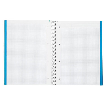 Avis LIDERPAPEL Cahier spirale Jolly A4 280p 75g quadrillé 5x5mm microperforé 4 trous - Bleu Ciel