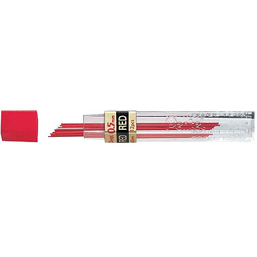 PENTEL Etui 12 Mines Rouge 0,5 mm pour portemine x 12