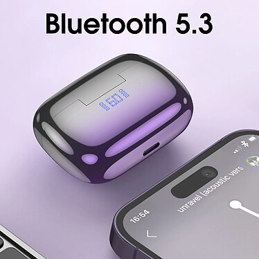 Avis Hoko Écouteurs Bluetooth Réduction de Bruit Autonomie 7h Effet Chromé Violet