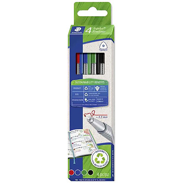 STAEDTLER Fineliner triplus, étui carton de 4