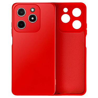 Avizar Coque pour Realme C61 Semi-rigide Soft-touch Anti-traces Rouge