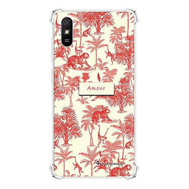 LaCoqueFrançaise Coque Xiaomi Redmi 9A Silicone antichocs Solides coins renforcés  transparente Motif Botanic Amour