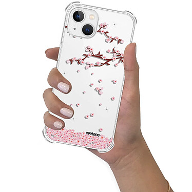 Evetane Coque iPhone 13 Mini anti-choc souple angles renforcés transparente Motif Chute De Fleurs pas cher