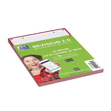 Avis OXFORD Paquet de 32 Fiches Bristol revision 2.0 Perforées 148x210 mm A5 Q5/5 rouge