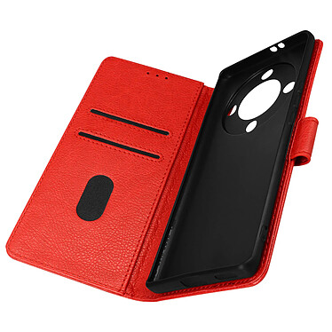 Avizar Housse pour Honor Magic 5 Lite 5G Clapet Portefeuille Fonction Support Vidéo  rouge