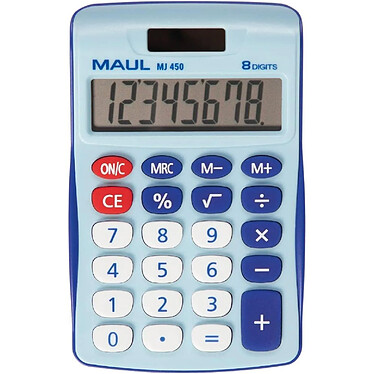 MAUL Calculatrice de bureau MJ 450, 8 chiffres, bleu clair