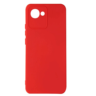 Avizar Coque pour Realme C30 Silicone Semi-rigide Finition Soft-touch Fine  rouge