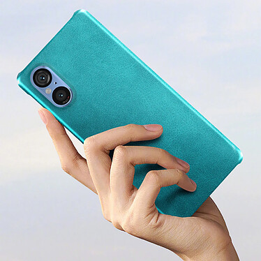 Avis Avizar Coque pour Sony Xperia 5 V Rigide revêtement Simili Cuir  Vert