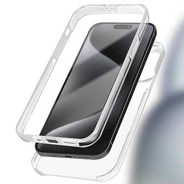 Acheter Avizar Coque Intégrale pour iPhone 15 Pro Arrière Rigide et Avant Souple Transparent