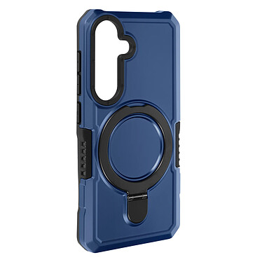 Avizar Coque pour Samsung Galaxy S24 Bague Support Bi-Matière Antichoc Bleu Nuit