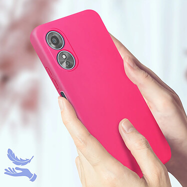 Acheter Avizar Coque pour Oppo A17 Silicone Semi-rigide Finition Soft-touch Fine  Fuchsia