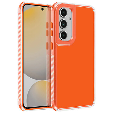 Avizar Coque pour Samsung Galaxy S24 FE Coins Antichoc Bumper Orange