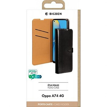 Acheter BigBen Connected Étui pour Oppo A74 Folio Wallet Fermeture avec Languette Aimantée Noir