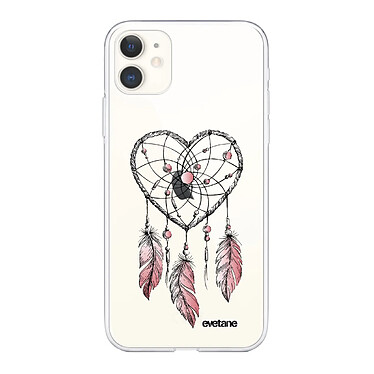 Evetane Coque iPhone 11 360 intégrale transparente Motif Attrape coeur Tendance