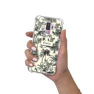 LaCoqueFrançaise Coque Samsung Galaxy S9 Plus Silicone antichocs Solides coins renforcés  transparente Motif Botanic Evasion pas cher