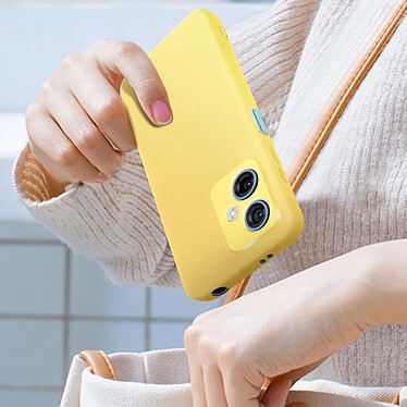 Avizar Coque pour Xiaomi Redmi Note 12 5G Silicone Semi-rigide Finition Soft-touch  Jaune pas cher