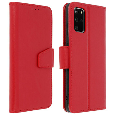 Avizar Housse Samsung Galaxy S20 Plus Cuir Porte-carte Fonction Support Premium rouge