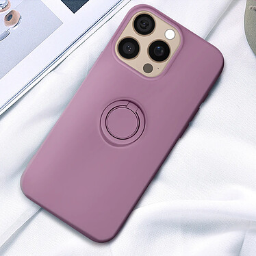 Avizar Coque pour iPhone 16 Pro Max Bague Support Silicone Flexible Violet pas cher