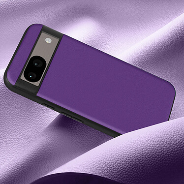 Acheter Avizar Coque pour Google Pixel 8A Bi-matière Aspect Cuir Cowhide Cover Violet