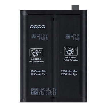 Clappio Batterie interne pour Oppo Find X3 Neo 4500mAh BLP825 Noir