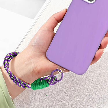 Avizar Bracelet pour téléphone Lanière courte Nylon Violet pas cher