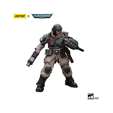 Warhammer 40k - Figurine 1/18 Astra Militarum Cadian Command Squad Veteran Sergeant with Power pas cher