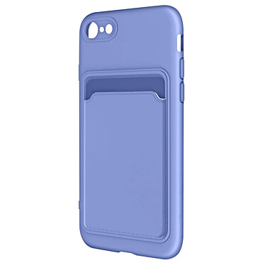 Forcell Coque pour iPhone SE 2022, 2020, 8 et 7 Silicone Souple Porte-carte Fine Légère  Violet