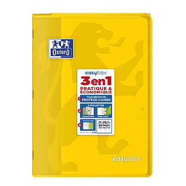 Acheter OXFORD Cahier Easybook agrafé 21x29.7cm 96 pages grands carreaux 90g jaune