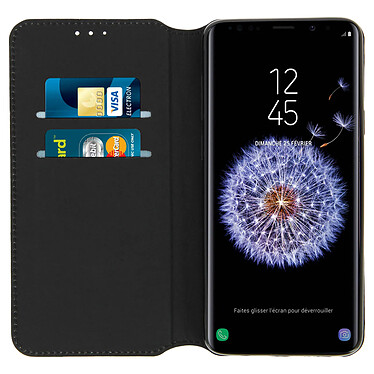 Avis Avizar Etui Galaxy S9 Housse folio Porte-carte Fonction Support Noir