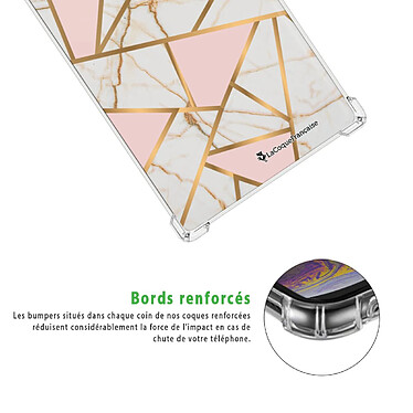 Acheter LaCoqueFrançaise Coque Samsung Galaxy Note 10 anti-choc souple angles renforcés transparente Motif Marbre Rose