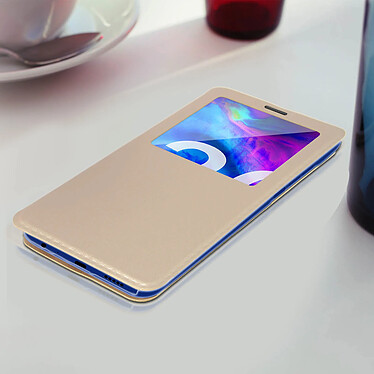 Avis Avizar Etui folio Dorée à fenêtre pour Honor 20 Lite