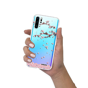 Evetane Coque Huawei P30 Pro/ P30 Pro New Edition silicone transparente Motif Chute De Fleurs ultra resistant pas cher