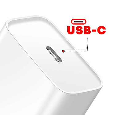 XO Chargeur Secteur USB-C Power Delivery 20W avec Câble iPhone Lightning Blanc pas cher