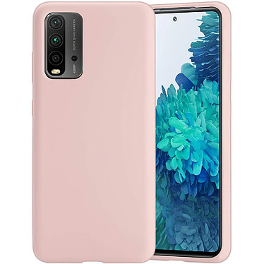 Evetane Coque Xiaomi Redmi 9T Silicone liquide Rose Housse Anti-Chocs Souple Toucher Doux