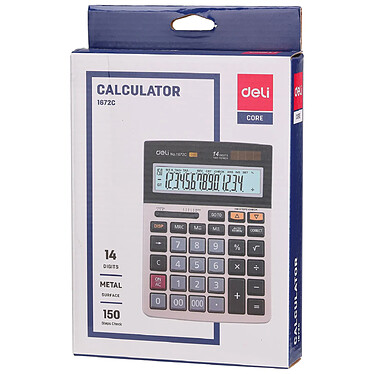 Avis DELI Calculatrice bureau métal 14 chiffres 150 contrôles