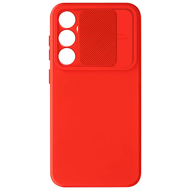 Avizar Coque pour Samsung Galaxy S23 FE Silicone Cache Caméra Coulissant Rouge