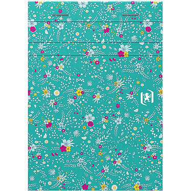 OXFORD Bloc-notes floral agrafé ligné 160 pages 90g 105x148mm motif aléatoire x 10 pas cher