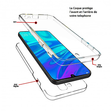 Evetane Coque Galaxy A40 360° intégrale protection complète avant arrière silicone transparente Motif pas cher