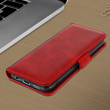 Avizar Étui Oppo Reno 2 Housse Folio Porte-carte Fonction Support rouge pas cher