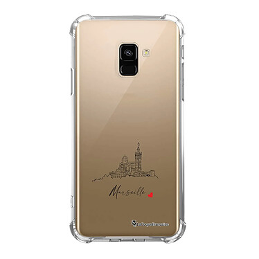 LaCoqueFrançaise Coque Samsung Galaxy A8 2018 Silicone antichocs Solides coins renforcés  transparente Motif Marseille Notre Dame