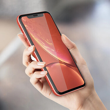 Avis Avizar Film iPhone XR Verre trempé ultra-résistant Dureté 9H contour Noir