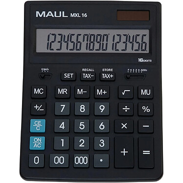 MAUL Calculatrice de bureau MXL 16, 16 chiffres, noir