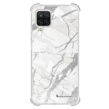 LaCoqueFrançaise Coque Samsung Galaxy A12 Silicone antichocs Solides coins renforcés  transparente Motif Marbre gris