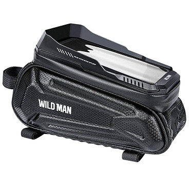 Wildman Sacoche Vélo 1.2L Fenêtre Tactile Visière Revêtement Étanche  Noir