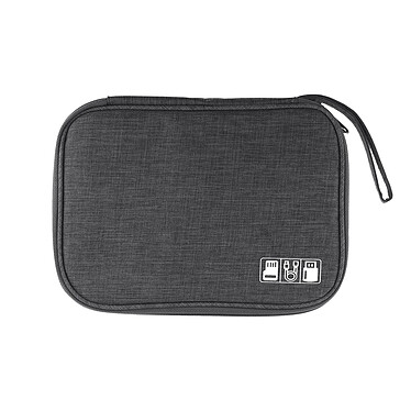 Avizar Pochette Rangement Accessoires Câble, Chargeur, Clé USB, Carte mémoire gris